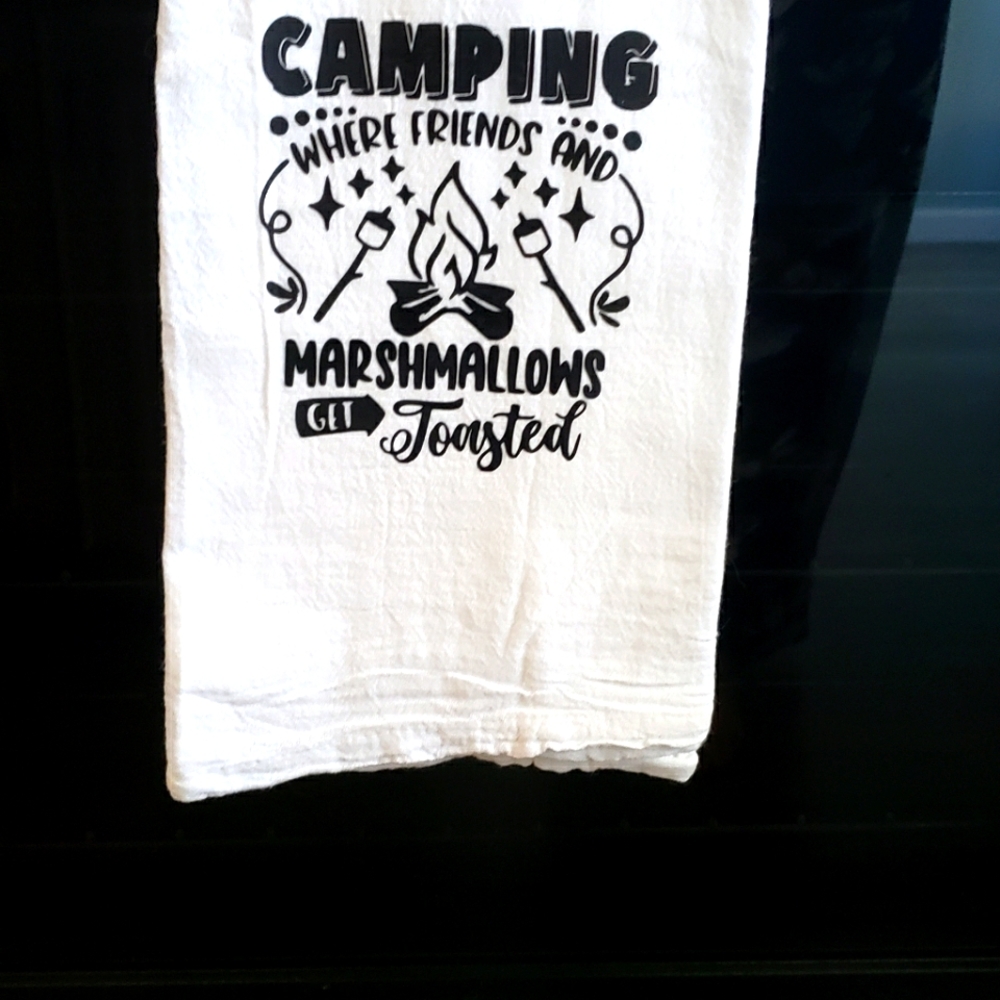 Camping towel for lake house or camper